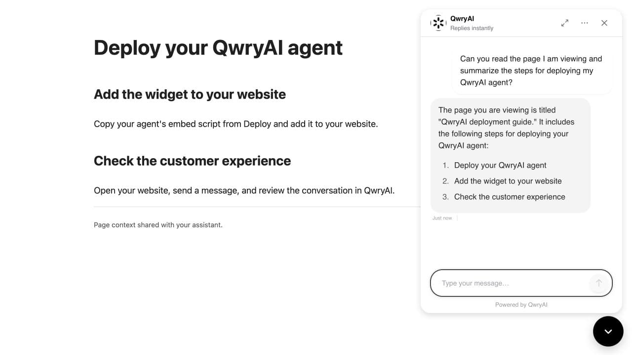 A real page-context response